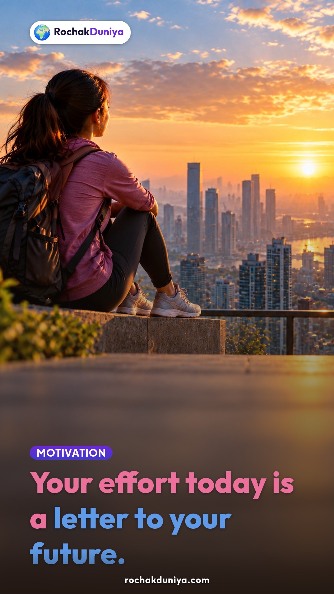 Poster: “Your effort today is a letter to your future.”
