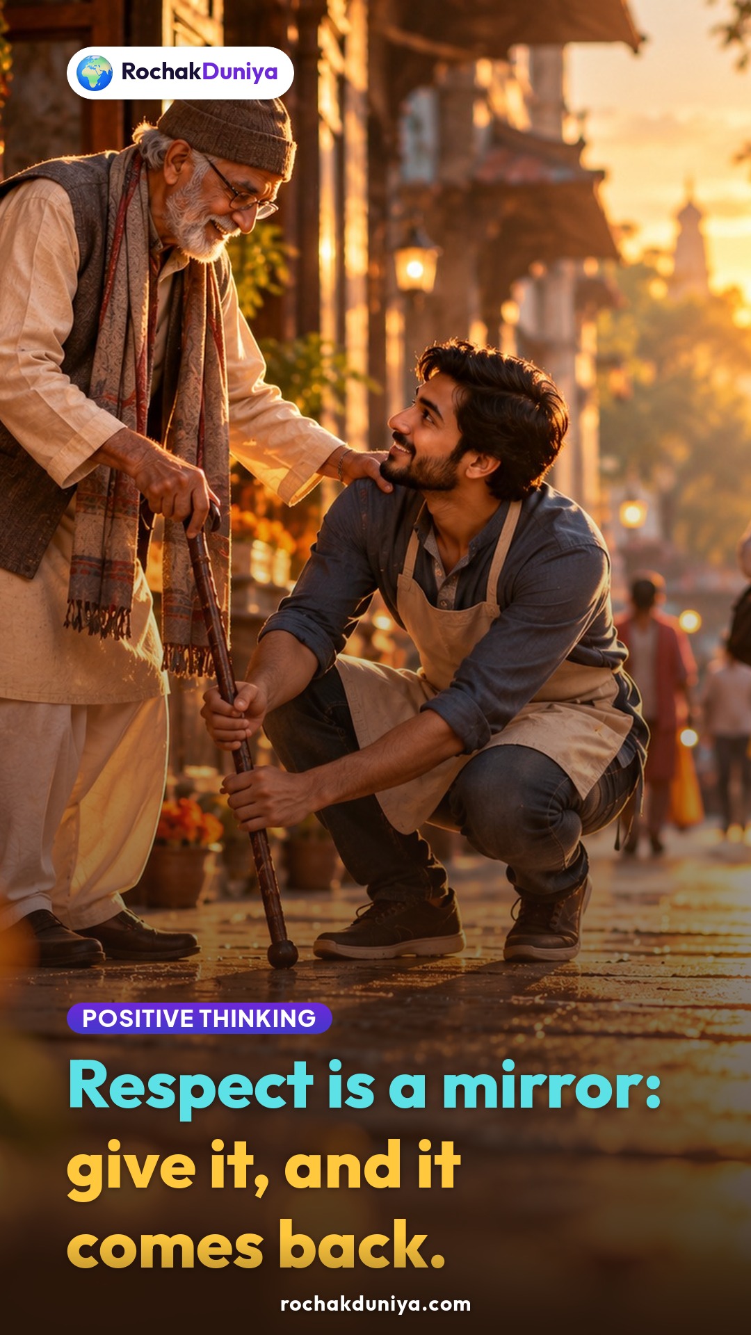 Poster: “Respect is a mirror: give it, and it comes back.”