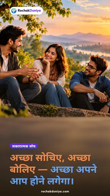 “अच्छा सोचिए, अच्छा बोलिए — अच्छा अपने आप होने लगेगा।” — रोचक दुनिया