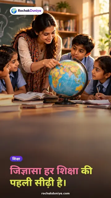 “जिज्ञासा हर शिक्षा की पहली सीढ़ी है।” — रोचक दुनिया
