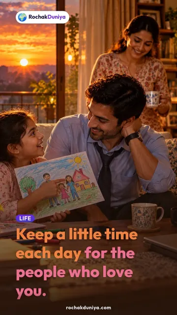 “Keep a little time each day for the people who love you.” — RochakDuniya