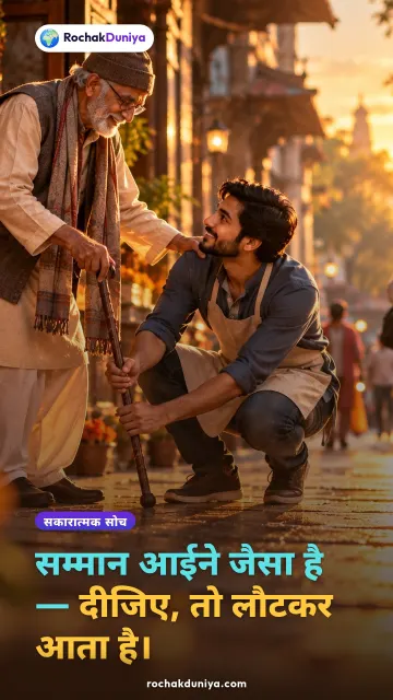 “सम्मान आईने जैसा है — दीजिए, तो लौटकर आता है।” — रोचक दुनिया