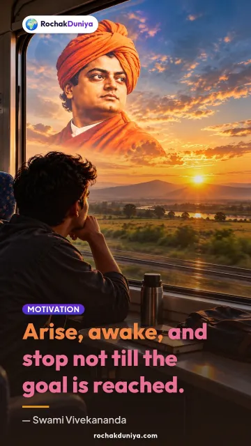 “Arise, awake, and stop not till the goal is reached.” — Swami Vivekananda