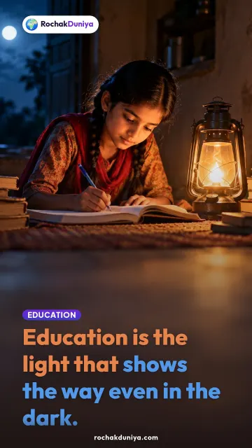 “Education is the light that shows the way even in the dark.” — RochakDuniya