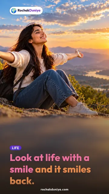 “Look at life with a smile and it smiles back.” — RochakDuniya