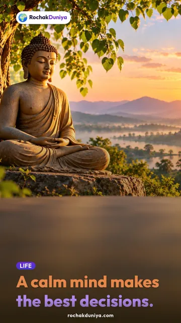 “A calm mind makes the best decisions.” — RochakDuniya