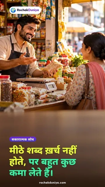 “मीठे शब्द ख़र्च नहीं होते, पर बहुत कुछ कमा लेते हैं।” — रोचक दुनिया