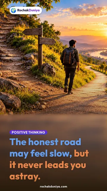 “The honest road may feel slow, but it never leads you astray.” — RochakDuniya