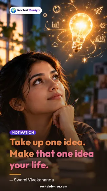 “Take up one idea. Make that one idea your life.” — Swami Vivekananda