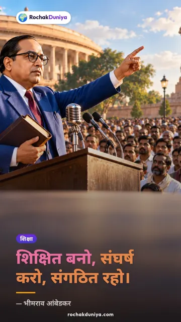 “शिक्षित बनो, संघर्ष करो, संगठित रहो।” — भीमराव आंबेडकर