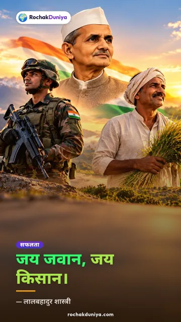 “जय जवान, जय किसान।” — लालबहादुर शास्त्री