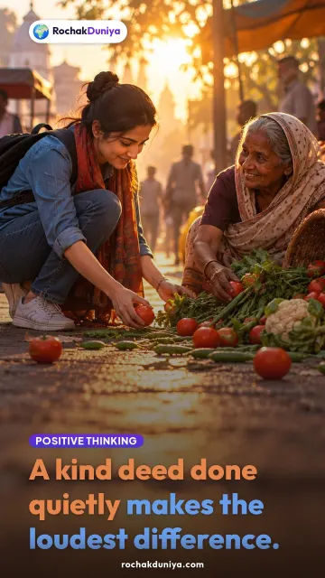 “A kind deed done quietly makes the loudest difference.” — RochakDuniya