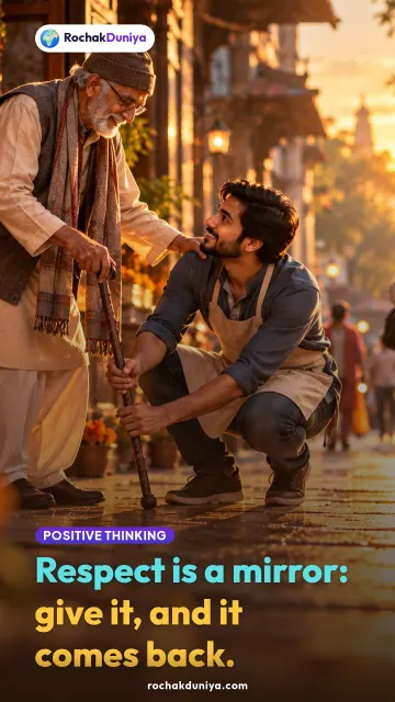 “Respect is a mirror: give it, and it comes back.” — RochakDuniya