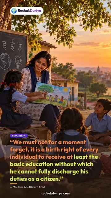 “We must not for a moment forget, it is a birth right of every individual to receive at least the basic education without wh…