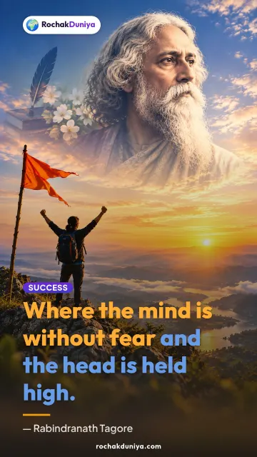 “Where the mind is without fear and the head is held high.” — Rabindranath Tagore