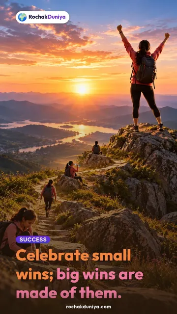 “Celebrate small wins; big wins are made of them.” — RochakDuniya