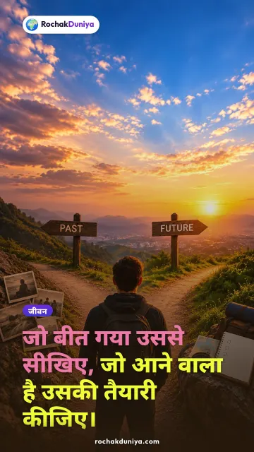 “जो बीत गया उससे सीखिए, जो आने वाला है उसकी तैयारी कीजिए।” — रोचक दुनिया