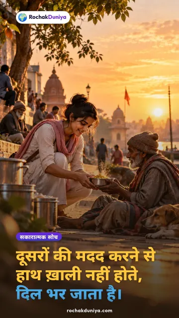 “दूसरों की मदद करने से हाथ ख़ाली नहीं होते, दिल भर जाता है।” — रोचक दुनिया
