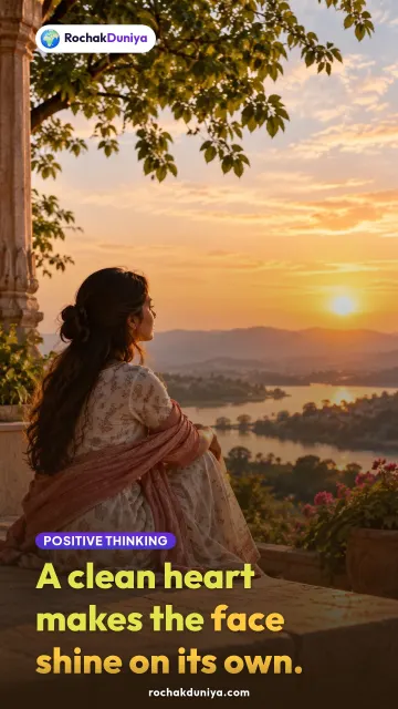“A clean heart makes the face shine on its own.” — RochakDuniya