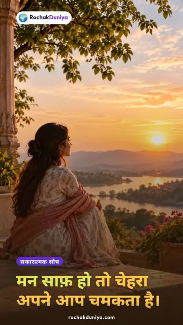 “मन साफ़ हो तो चेहरा अपने आप चमकता है।” — रोचक दुनिया